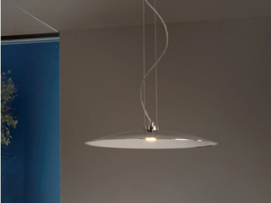 EMISFERO - LED brass pendant lamp _ Tender rain